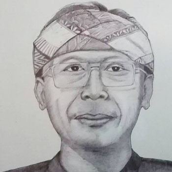 Wawan "Hawe" Setiawan adalah dosen di Fakultas Ilmu Seni dan Sastra Universitas Pasundan Bandung. Budayawan yang aktif menuangkan gagasan kritis tentang isu-isu sosial dan politik Indonesia. ILUSTRASI ; dokumentasi Hawe Setiawan