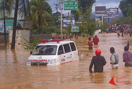 Banjir di Kampus Unhalu