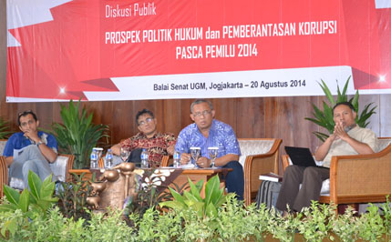 Diskusi Prospek Politik Hukum dan Pemberantasan Korupsi Pasca Pemilu 2014. Foto. UGM