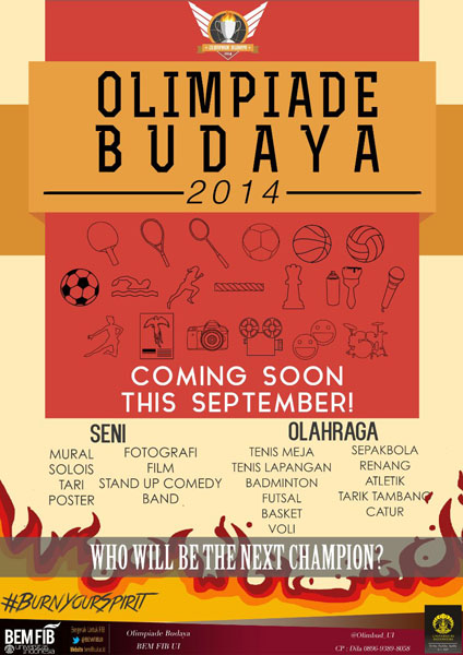 03 09 2014 Bakar Semangan di Olimpiade Budaya UI