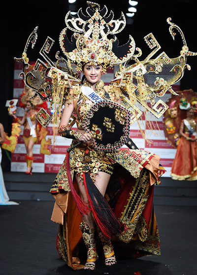 Elfin Pertiwi Rappa di ajang Miss International 2014, Jepang. FOTO : AFP