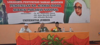 Lokakarya penyusunan naskah akademik pengusulan KH. Achmad Siddig sebagai pahlawan nasional. FOTO : Unej