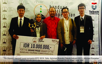 Mahasiswa Tel U juara Bandung Museum Competition. Foto. Tel-U