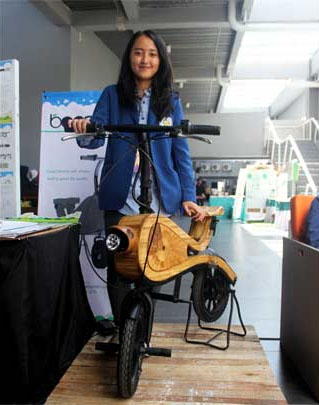 Mahasiswa ITS buat sepeda listrik dari bambu. Dok. ITS