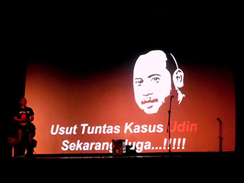 AJI Yogyakarta menggelar pameran foto tribute to Udin. Foto. Hartanto Ardi Saputra