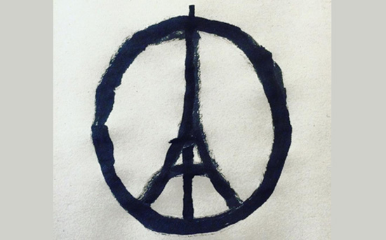 Peace for Paris karya Jean Jullien