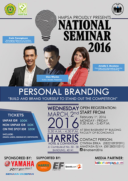 Seminar Nasional Personal Branding Unpar 2016