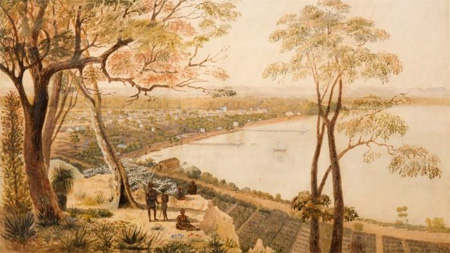 Lukisan pemandangan Perth di tahun 1846 oleh George Nash. (Foto: Kiriman/Art Gallery of Western Australia)