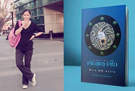 Mira MM Astra, meluncurkan buku puisi terbaru berjudul “Pinoro Pitu”. FOTO : Dokumentasi Pribadi 
