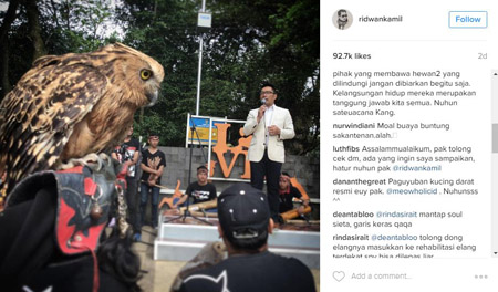 Ridwan Kamil, Walikota Bandung saat meresmikan Paguyuban Pet Park Bandung, Sabtu (17/12/2016). DOK.RIDWAN KAMIL