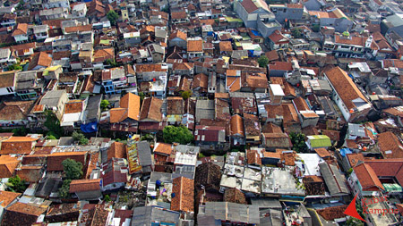 Ruang Terbuka Hijau kota Bandung semakin kecil. FOTO : FRINO BARIARCIANUR