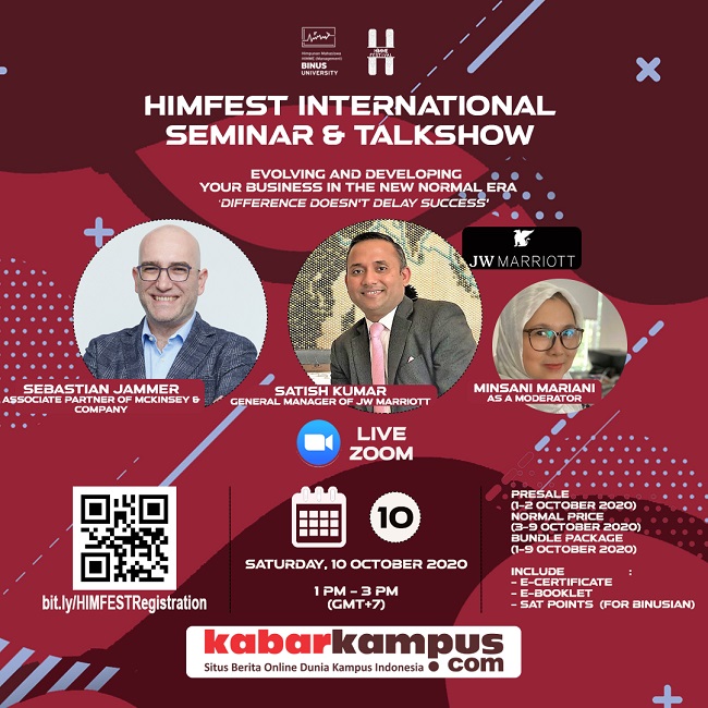 Seminar dan Talkshow “HIMFEST International” Binus University