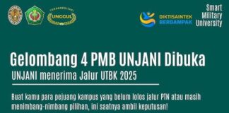 Gelombang 4 PMB UNJANI Periode Juli Dibuka, Amankan Kursimu Sekarang!