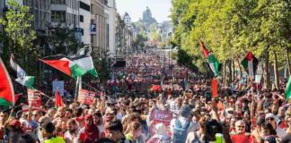 Ratusan Ribu Massa Padati Brussel dalam Aksi Solidaritas untuk Gaza